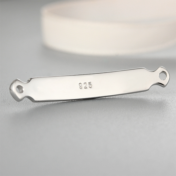 925 Sterling Silver Rectangle Connector Charm
