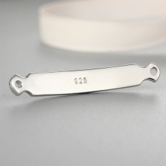 925 Sterling Silver Rectangle Connector Charm