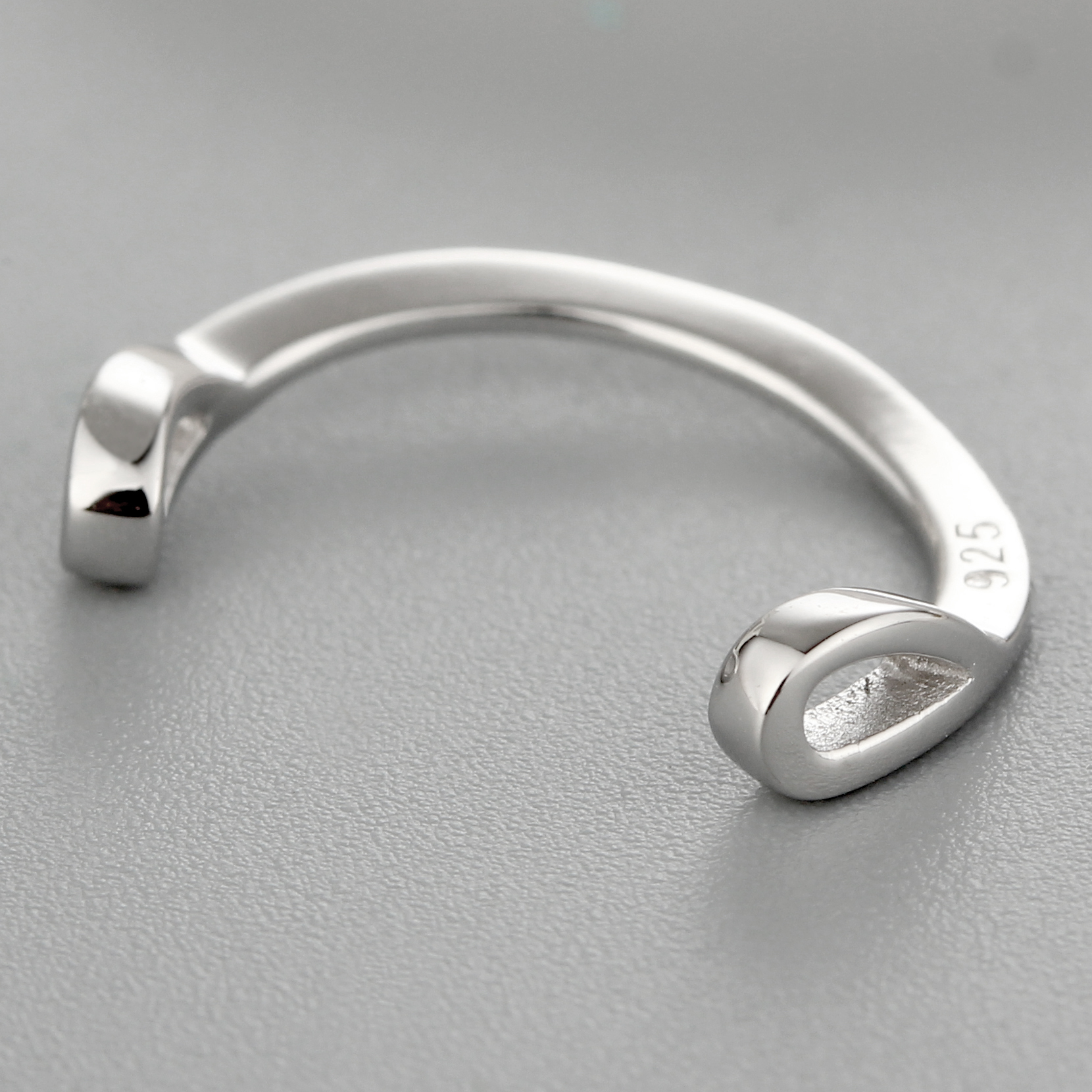 925 Sterling Silver Simple Curved Charms