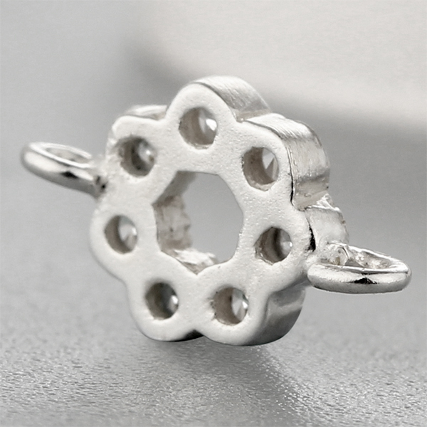 925 Sterling Silver Shine Cubic Zirconia Round Charms