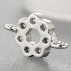 925 Sterling Silver Shine Cubic Zirconia Round Charms