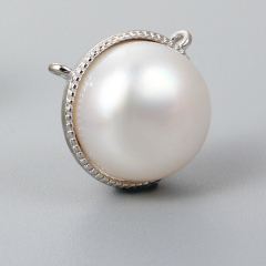 925 Sterling Silver Single Pearl Pendant