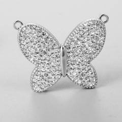 925 Sterling Silver Butterfly Bezel