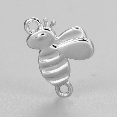 925 Sterling Silver Bee Connector Charms