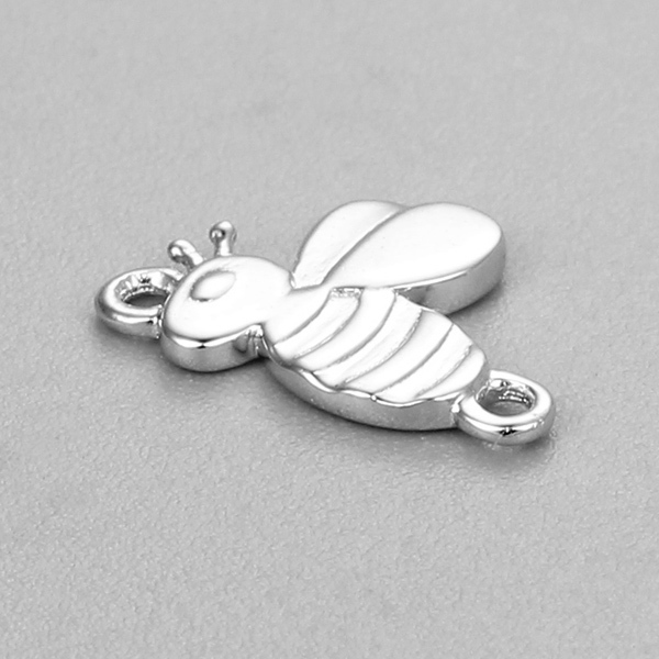 925 Sterling Silver Bee Connector Charms