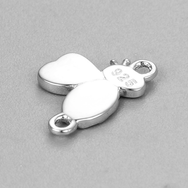 925 Sterling Silver Bee Connector Charms