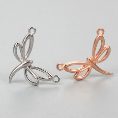 925 Sterling Silver Dragonfly Connector Charm