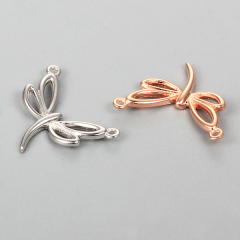 925 Sterling Silver Dragonfly Connector Charm