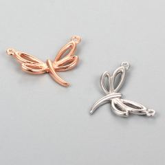 925 Sterling Silver Dragonfly Connector Charm