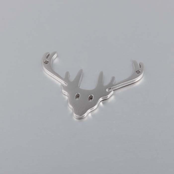 925 Sterling Silver Christmas Deer Charm, Approx 17.7*24mm