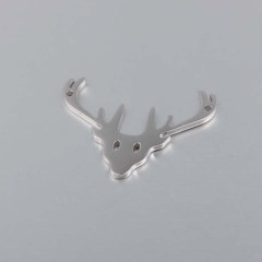 925 Sterling Silver Christmas Deer Charm, Approx 17.7*24mm