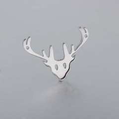 925 Sterling Silver Christmas Deer Charm, Approx 17.7*24mm