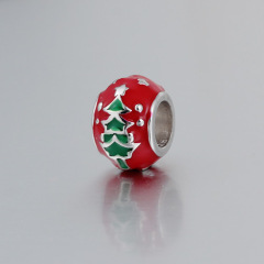 925 Silver Enamel Enamel Christmas Bead