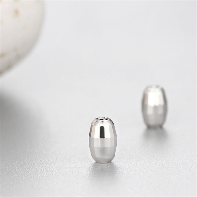 925 Sterling Silver Cut Oval Beads