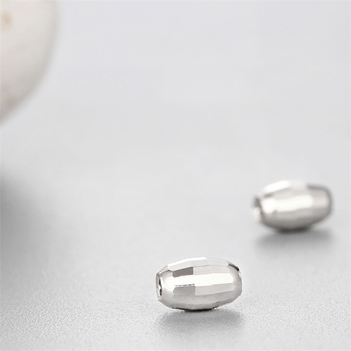 925 Sterling Silver Cut Oval Beads