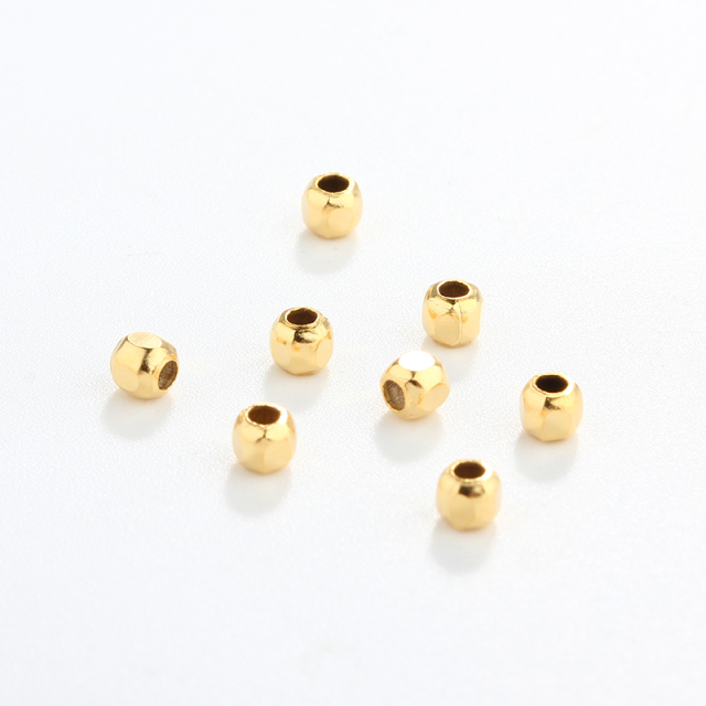 925 Sterling Silver Faceted Square Beads For Diy Jewelry Making?