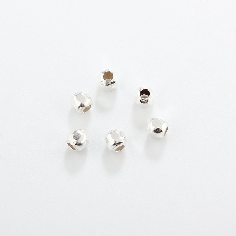 925 Sterling Silver Faceted Square Beads For Diy Jewelry Making?