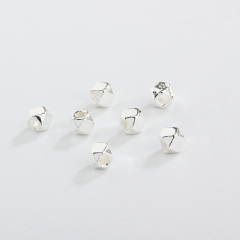 925 Sterling Silver Irregular Diy Spacer Bead