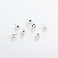 925 Sterling Silver Irregular Diy Spacer Bead