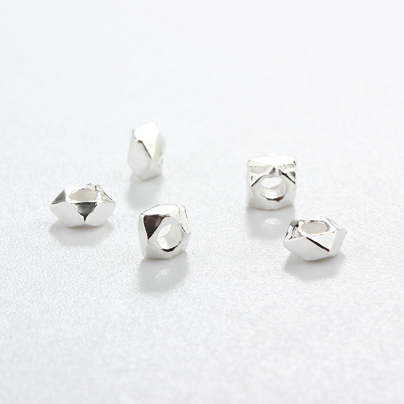 925 Sterling Silver Irregular Spacer Beads For Diy Jewelry Making?
