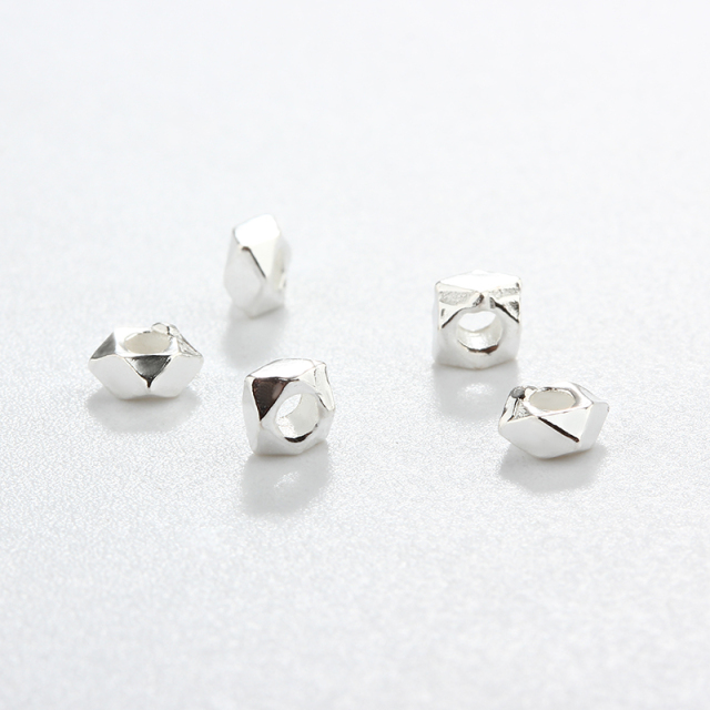 925 Sterling Silver Irregular Spacer Beads For Diy Jewelry Making?
