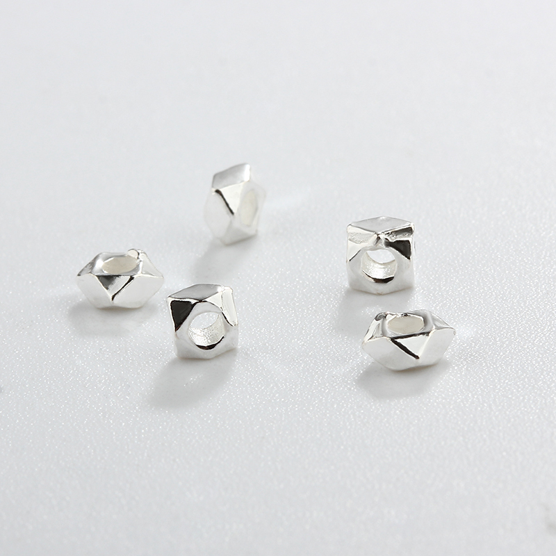 925 Sterling Silver Irregular Spacer Beads For Diy Jewelry Making?