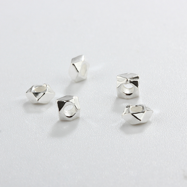 925 Sterling Silver Irregular Spacer Beads For Diy Jewelry Making?