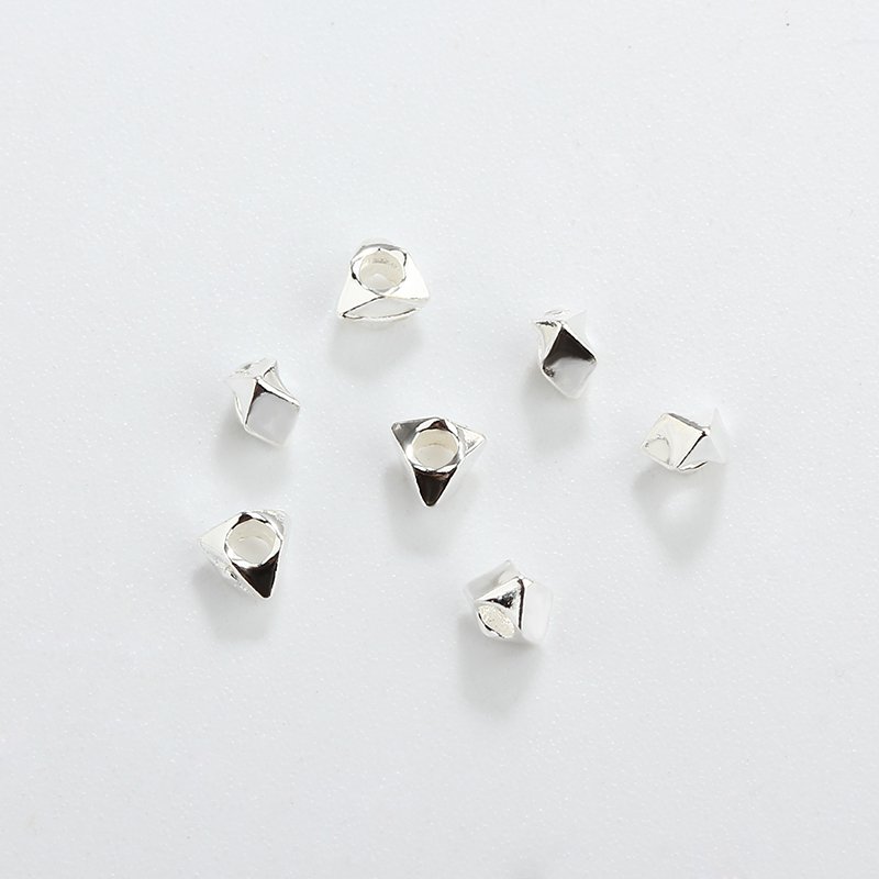 925 Sterling Silver Irregular Faceted Spacer Beads For Diy Jewelry Making?