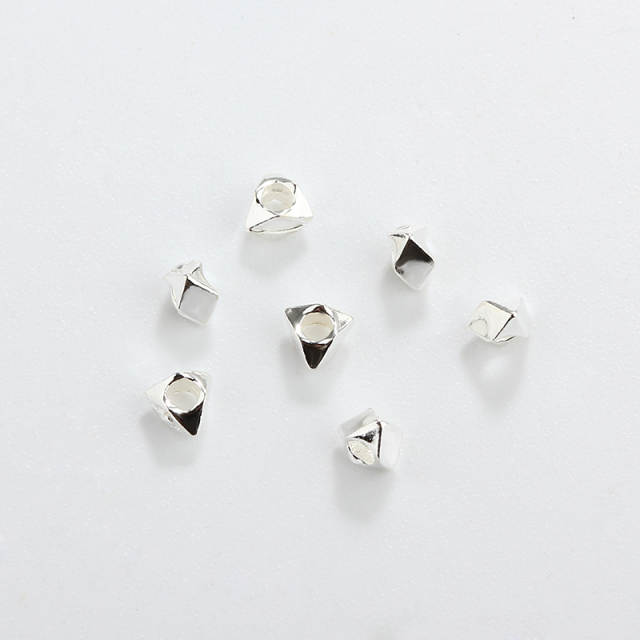 925 Sterling Silver Irregular Faceted Spacer Beads For Diy Jewelry Making?