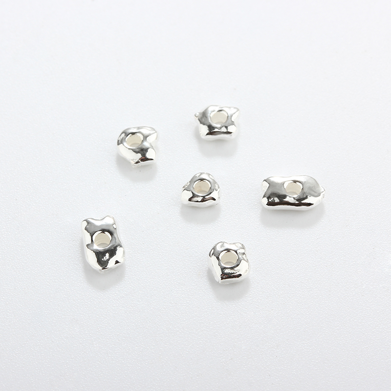 925 Sterling Silver Irregular Spacer Beads For Diy Jewelry Making?