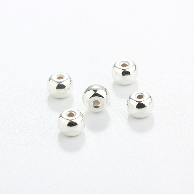 925 Sterling Silver Irregular Diy Spacer Bead