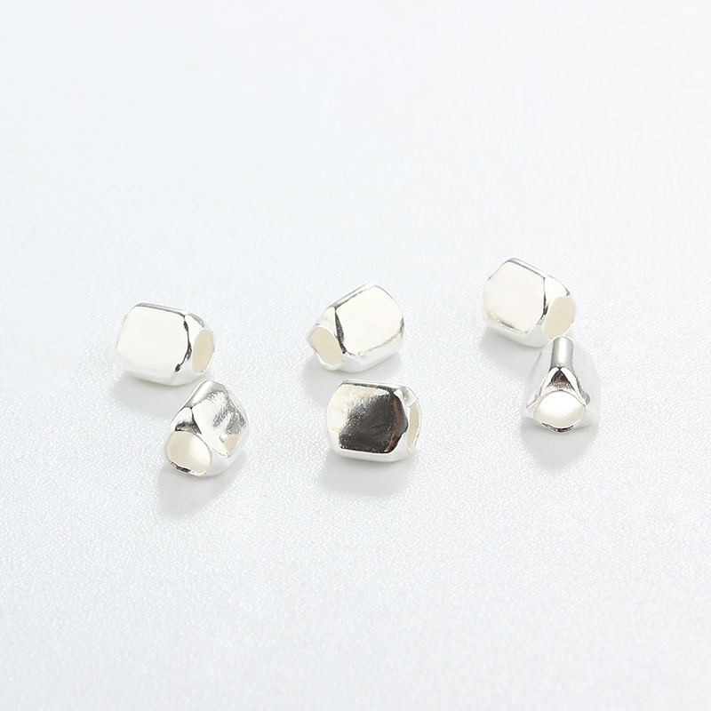 925 Sterling Silver Faceted Triangular Beads For Diy Jewelry Making?