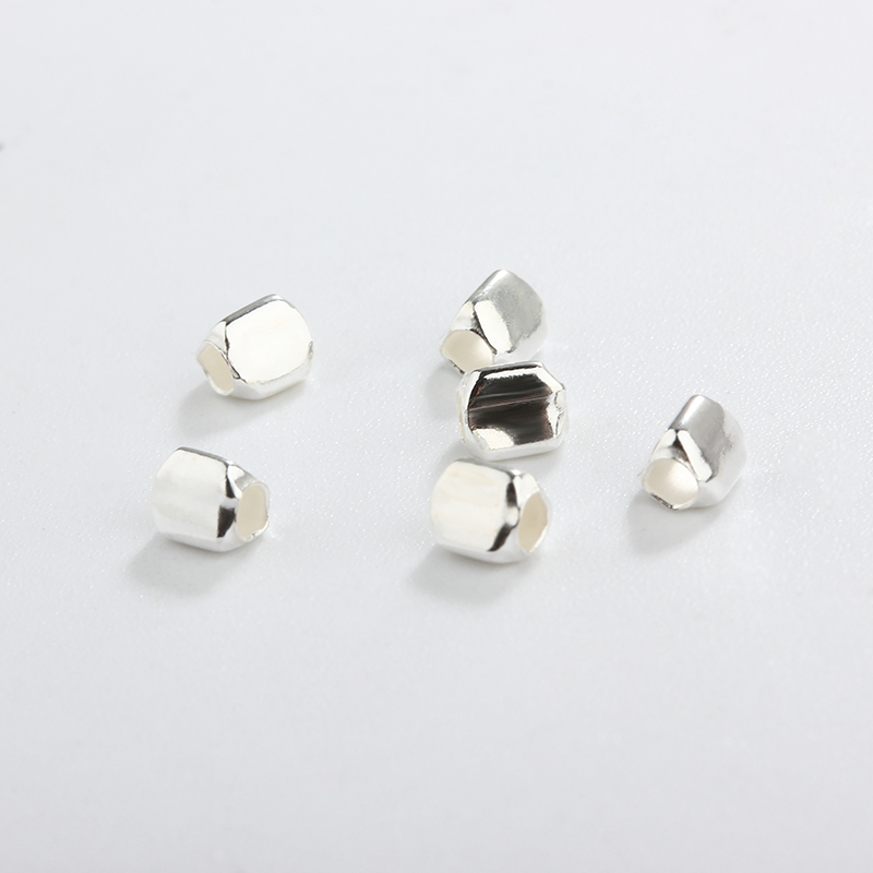 925 Sterling Silver Faceted Triangular Beads For Diy Jewelry Making?