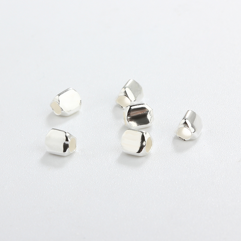 925 Sterling Silver Faceted Triangular Beads For Diy Jewelry Making?