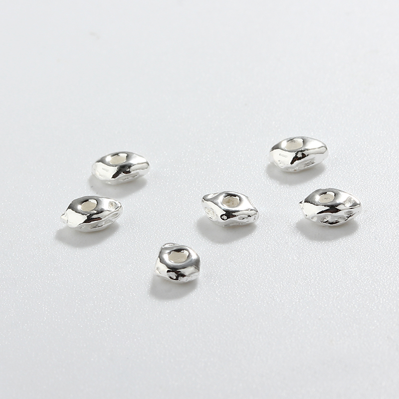 925 Sterling Silver Irregular Spacer Bead For Diy Jewelry Making?