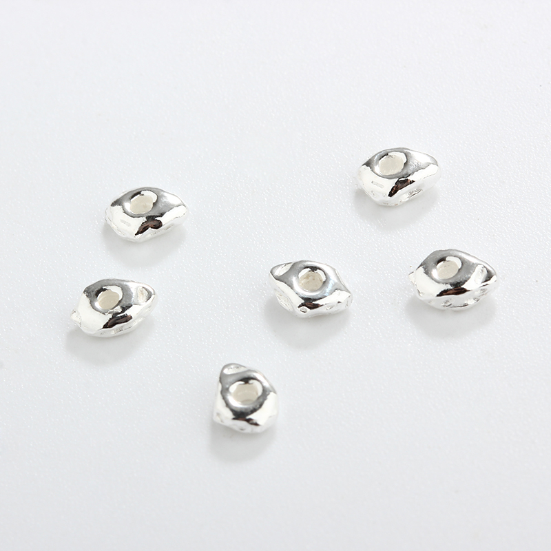 925 Sterling Silver Irregular Spacer Bead For Diy Jewelry Making?