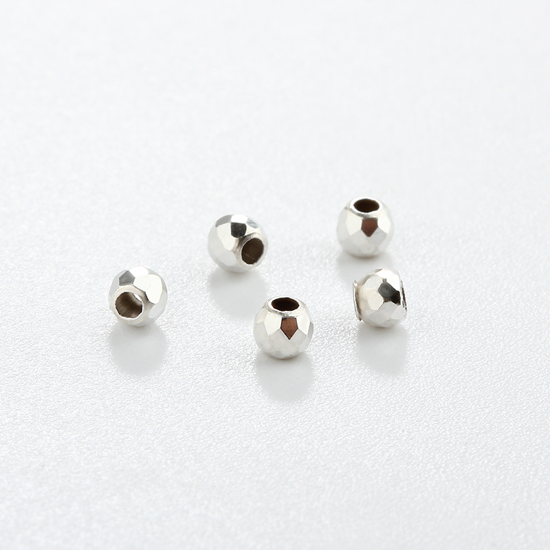 925 Sterling Silver Diamond Faceted Spacer Beads For Diy Jewelry Making?