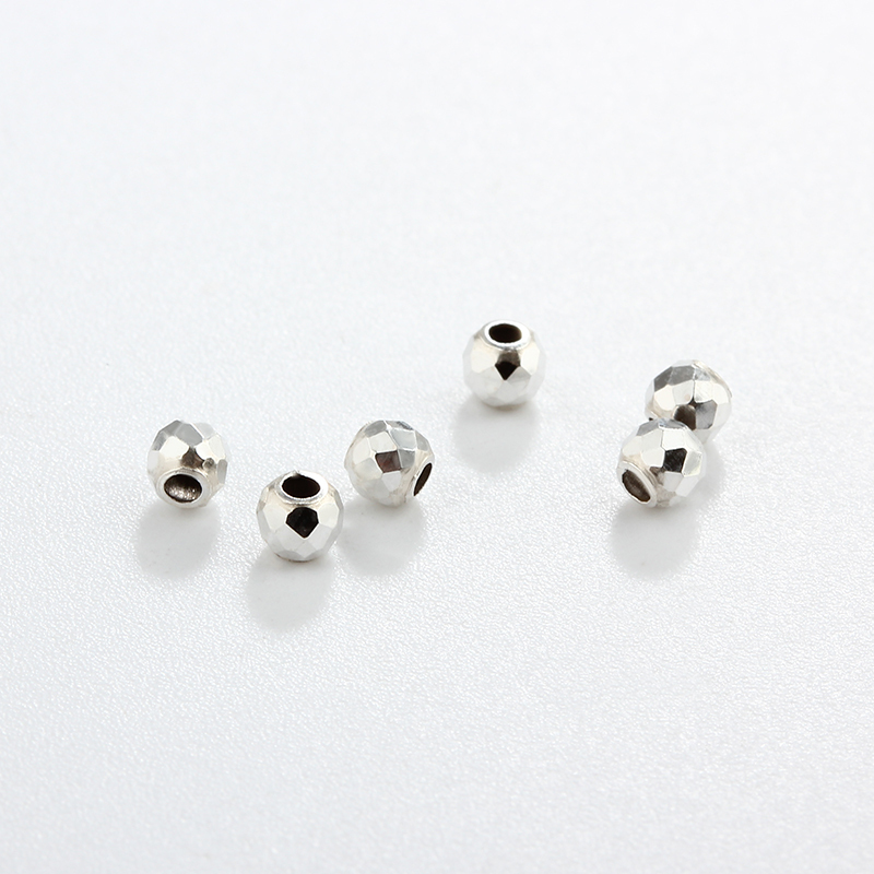 925 Sterling Silver Diamond Faceted Spacer Beads For Diy Jewelry Making?