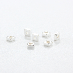 925 Sterling Silver Square Beads? For Diy Jewelry Making?