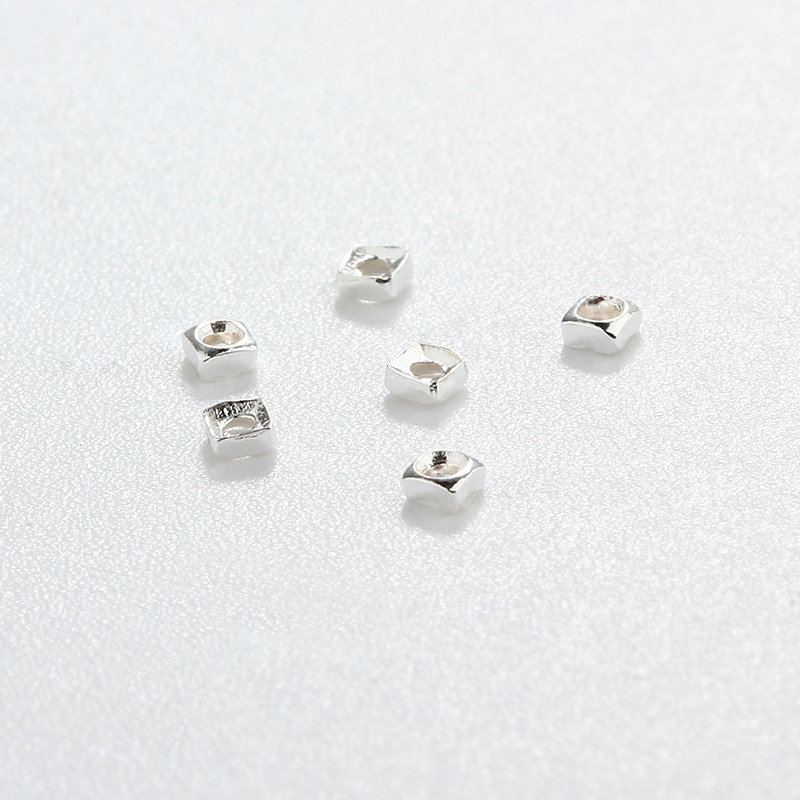 925 Sterling Silver Mini Square Beads