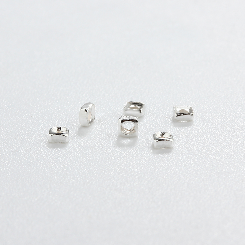 925 Sterling Silver Mini Square Beads