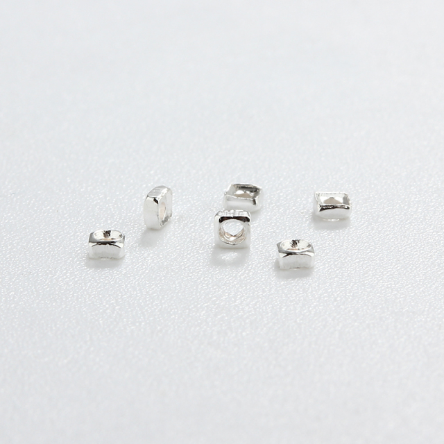 925 Sterling Silver Mini Square Beads