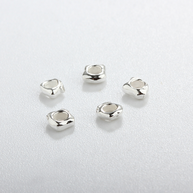 925 Sterling Silver Irregular Spacer Bead For Diy Jewelry Making?
