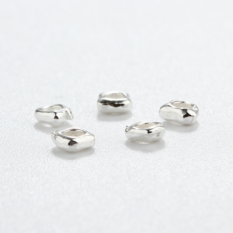 925 Sterling Silver Irregular Spacer Bead For Diy Jewelry Making?