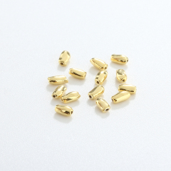 925 Sterling Silver Irregular Gold Barrel Spacer Beads