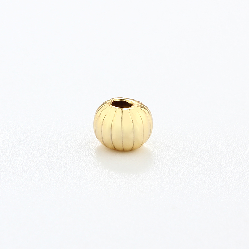 925 Sterling Silver Pumpkin Bead