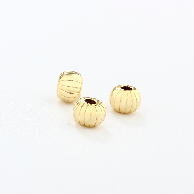 925 Sterling Silver Pumpkin Bead
