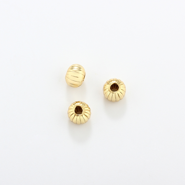 925 Sterling Silver Pumpkin Bead