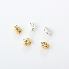 925 Sterling Silver Diy Hammered Spacer Bead