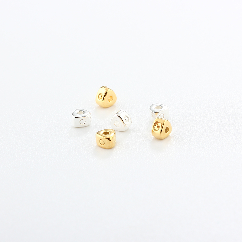 925 Sterling Silver Diy Flat Triangle Spacer Bead